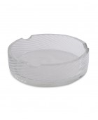Spiral White & Clear Murano Glass Dish
