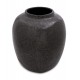 Black Metallic Glazed Earthenware Vessel