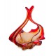 Red & Orange Murano Glass Basket