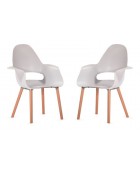 Pair of Contemporary Mid-Century Style Chairs With Arms