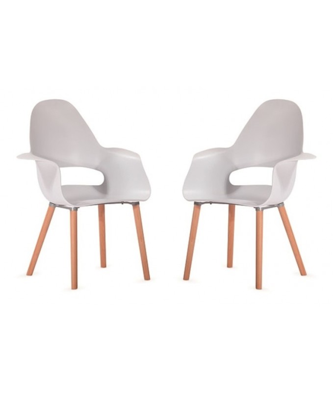 Pair of Contemporary Mid-Century Style Chairs With Arms Pair of Contemporary Mid-Century Style Chairs With Arms