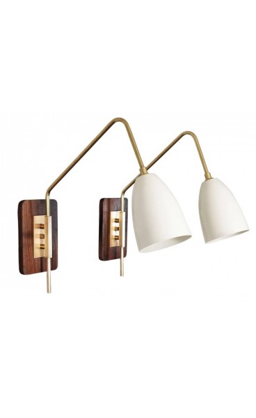 Pair of Custom Midcentury Style Wall Mount Sconces Pair of Custom Midcentury Style Wall Mount Sconces