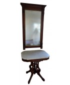Antique Eastlake Carved Walnut Pier Mirror & Table - Set