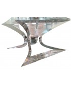 1970s "Lion in Frost" Lucite and Glass Coffee Table (Signed)