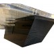 1970s Mid-Century Modernist Black & Clear Lucite Two-Level Rectilinear Cocktail Table