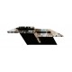 1970s Mid-Century Modernist Black & Clear Lucite Two-Level Rectilinear Cocktail Table