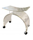 1970s Mid-Century Lucite Stool (On Casters)