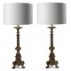 Pair of Gold Candle Stick Lamps