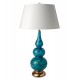 Blue Glazed Ceramic Table Lamp