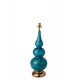 Blue Glazed Ceramic Table Lamp