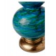 Blue Glazed Ceramic Table Lamp