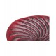 Footed Red Spiral Dish