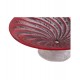 Footed Red Spiral Dish