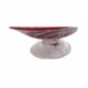 Footed Red Spiral Dish